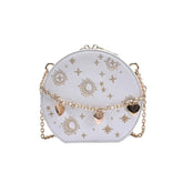 Galaxy Messenger Bag Chain Zipper