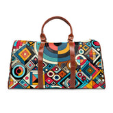 Geometric Area Travel Bag with Vibrant Pattern Design 20’’