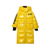 Glossy Solid Color Hooded Oversize Winter Coat