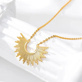 Gold Choker Necklace Earrings Set Gold-color