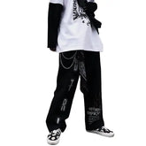 Graffiti Grunge Punk Oversized Pants for Men and Women