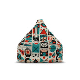 Graffiti Pattern Bean Bag Chair Cover with Urban Design