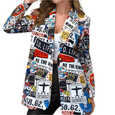 Graffiti Street High Lapel Blazer for Men and Women