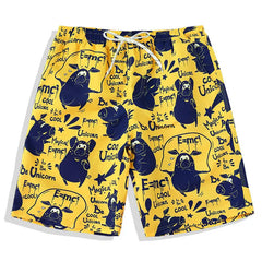 Happy Pig Waterproof Beach Shorts - M - Short Pants