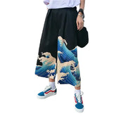 Harajuku Great Wave Pants Spandex Polyester S / Black