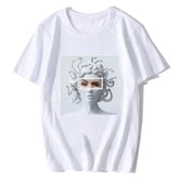 Harajuku Medusa Print T-Shirt