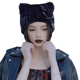 Harajuku Punk Gothic Cross Cat Ears Beret