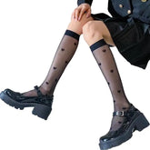 Heart See-Through Knee Sock