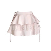High Waist Ruffle Mini Skirt