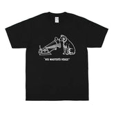 His Masters Voice Round Neck T Shirt for Daily Wear Black