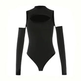 Hollow Out Off Shoulder Bodysuit Indulge Style