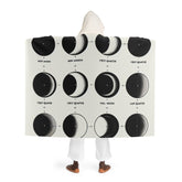 Hooded Sherpa Fleece Blanket Moon Phases Design One size