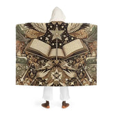 Hooded Sherpa Fleece Blanket with Fantasy Design One size