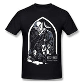 Horror Dracula Nosferatu Fation Print Cotton T-shirts