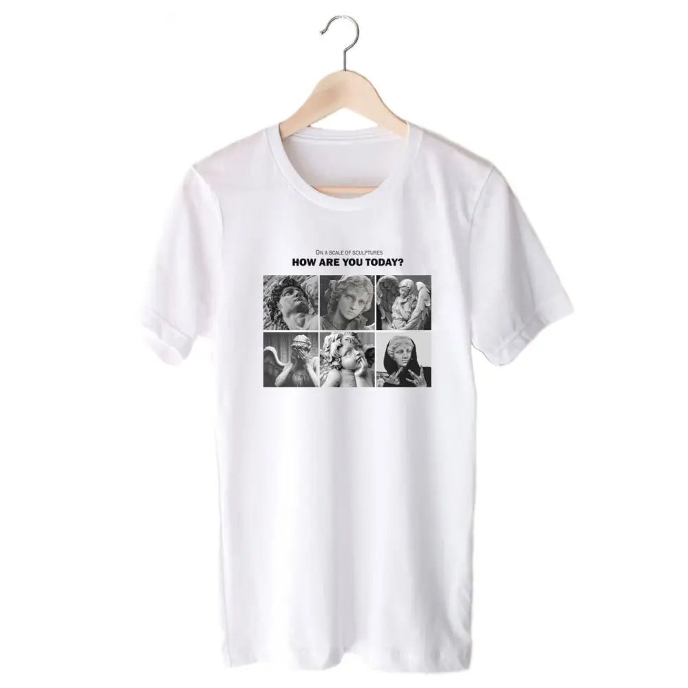How Are You Today? Sculpture T-Shirt - White / S