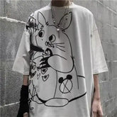 Japanese Harajuku Graffiti Loose Oversized T-Shirt