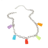Jelly Gummy Bear Chain Necklace for Everyday Wear