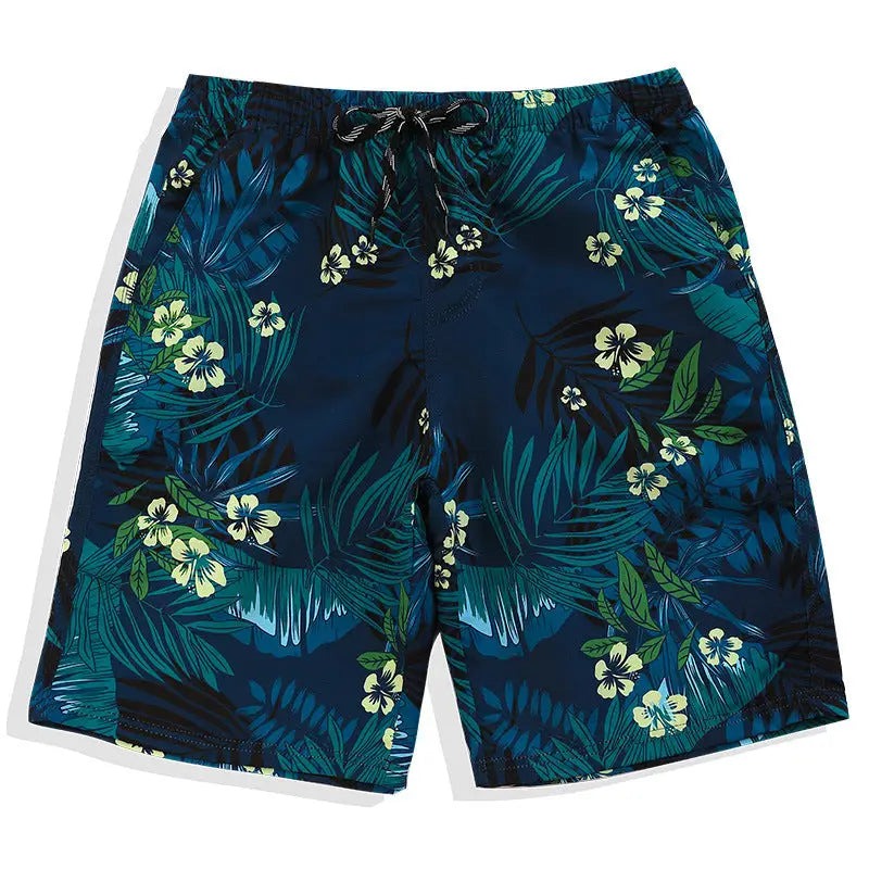 Jungle Flower Waterproof Beach Shorts - M - Short Pants