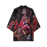 Kanji Japanese Demon 3/4 Sleeve Kimono
