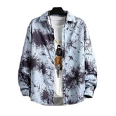 Korean Print Long Sleeve Shirt