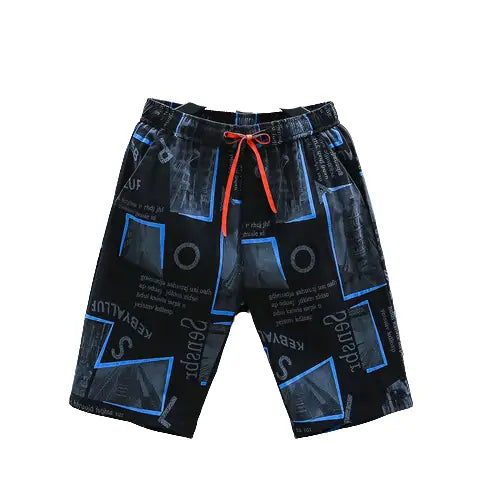 Letters and Fashion Beach Shorts - Ligth Blue / M - Short