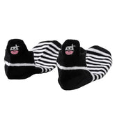 Lovely Embroidery Cow Socks for Everyday Wear Pinstripe