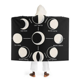 Luna Bradford - Moon Phases Hooded Sherpa Blanket