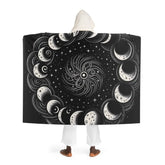 Luna Cadence - Moon Phases Hooded Sherpa Blanket