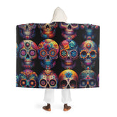 Luna Mariposa- Sugar Skull Hooded Sherpa Blanket