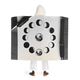 Lunar Phase Hooded Sherpa Fleece Blanket One size / Cream