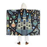 Magical Hooded Sherpa Fleece Blanket Fantasy Design