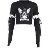 Memento Mori Top Dark Blouse
