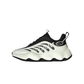 Mesh Platform Sole Lace Up Sneakers Euro Size Black White