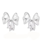 Metal Bow Tie Earrings and Ring Set