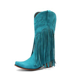 Mid Calf Western Tassels Fringe Cowboy Boots Euro Size
