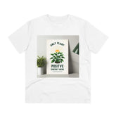 Minimalist White T-Shirt with Plant-Positive Energy Design