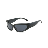 Y2K Oval Alien Mirror Sport Matrix Rave Sunglasses