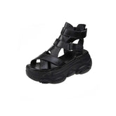 Modern Button Platform Sandals