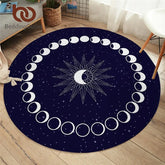 Moon Phase Galaxy Round Carpet