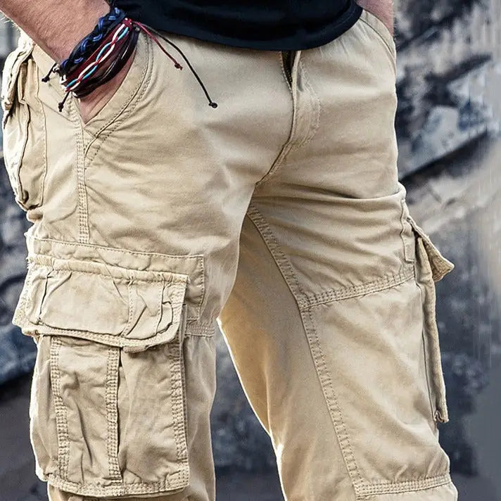 Multi-Pocket Straight Cargo Pants