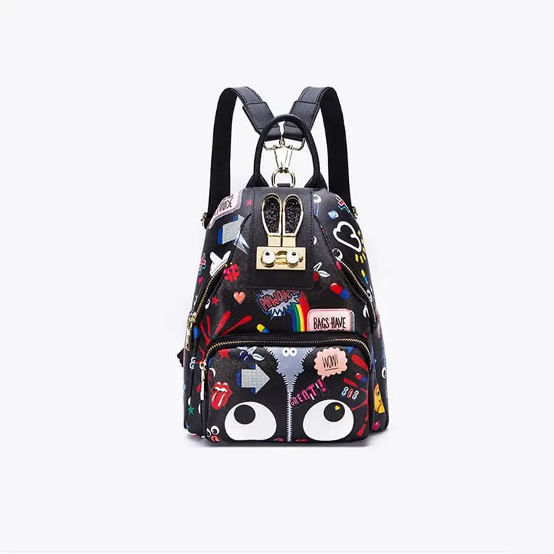 Multiple Graffiti Cute Backpacks - Backpack