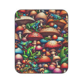 Mushroom and Frogs Picnic Blanket for Outdoor 61’’ × 51’’
