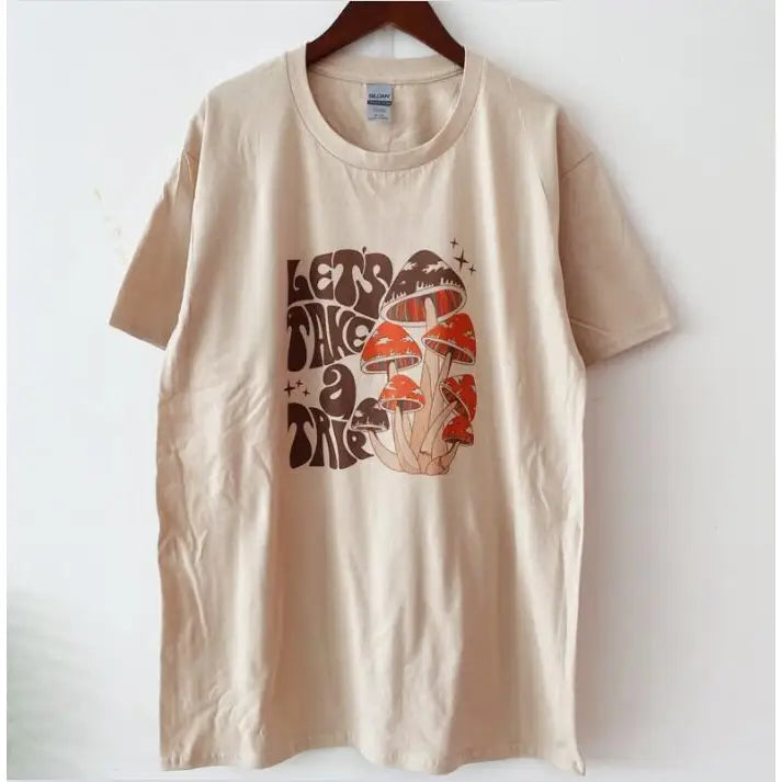 Mushroom Fan Club Retro Cute T-Shirts - T-Shirt