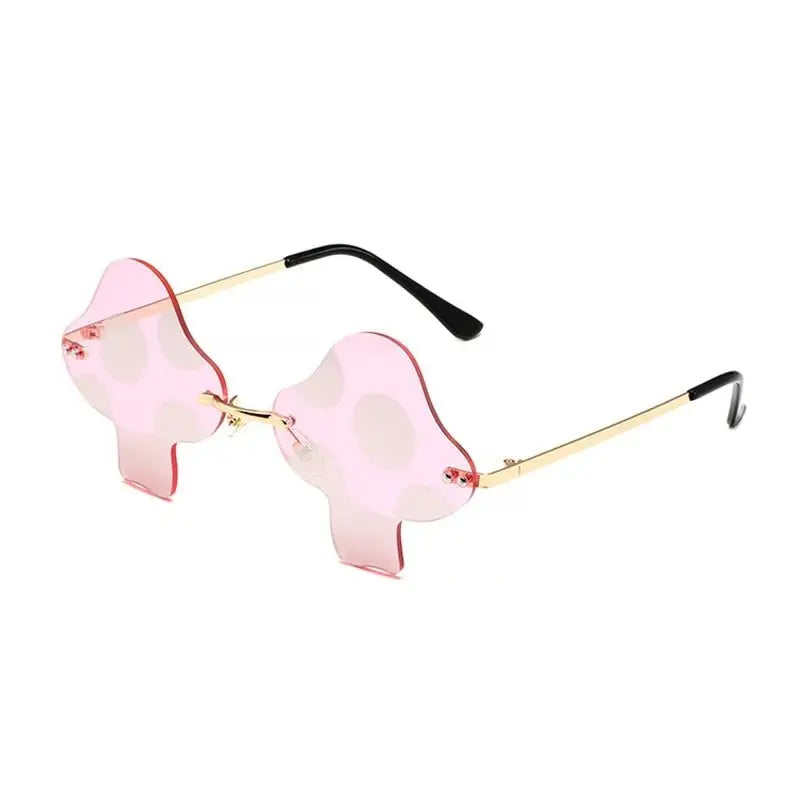 Mushroom Rimless Glasses - Light-Pink / One Size