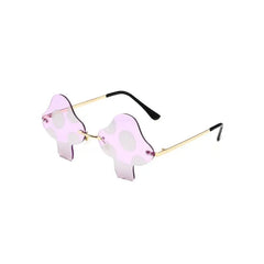 Mushroom Rimless Glasses - Transparent -Pink / One Size