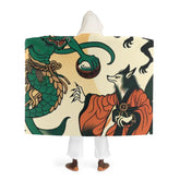 Naoki Hisoka - Japanese Yōkai Hooded Sherpa Fleece Blanket