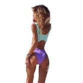 Neon Color One-Piece High Cut Swimsuit