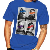 Ninja Artist Renaissance Graphic T-Shirt Sky Blue / XXS