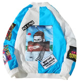 NYC Bomber Zipper Jacket for Men Blue / S