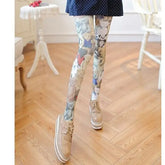 Nylon Multi Fancy Pantyhose for Women White - Bear